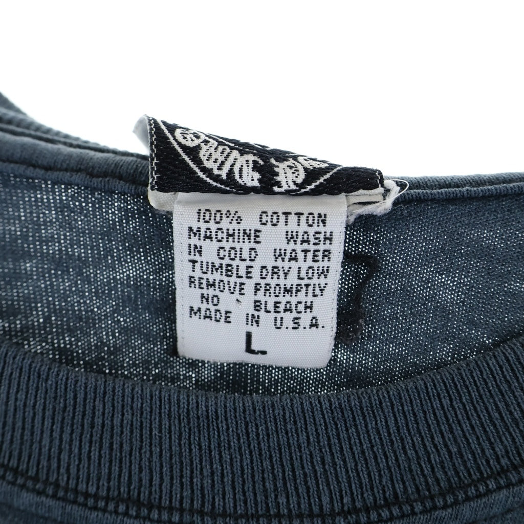 CHROME HEARTS(クロムハーツ) OLD ダブルCHクロス刺繍 半袖ポケットTシャツ カットソー ネイビー