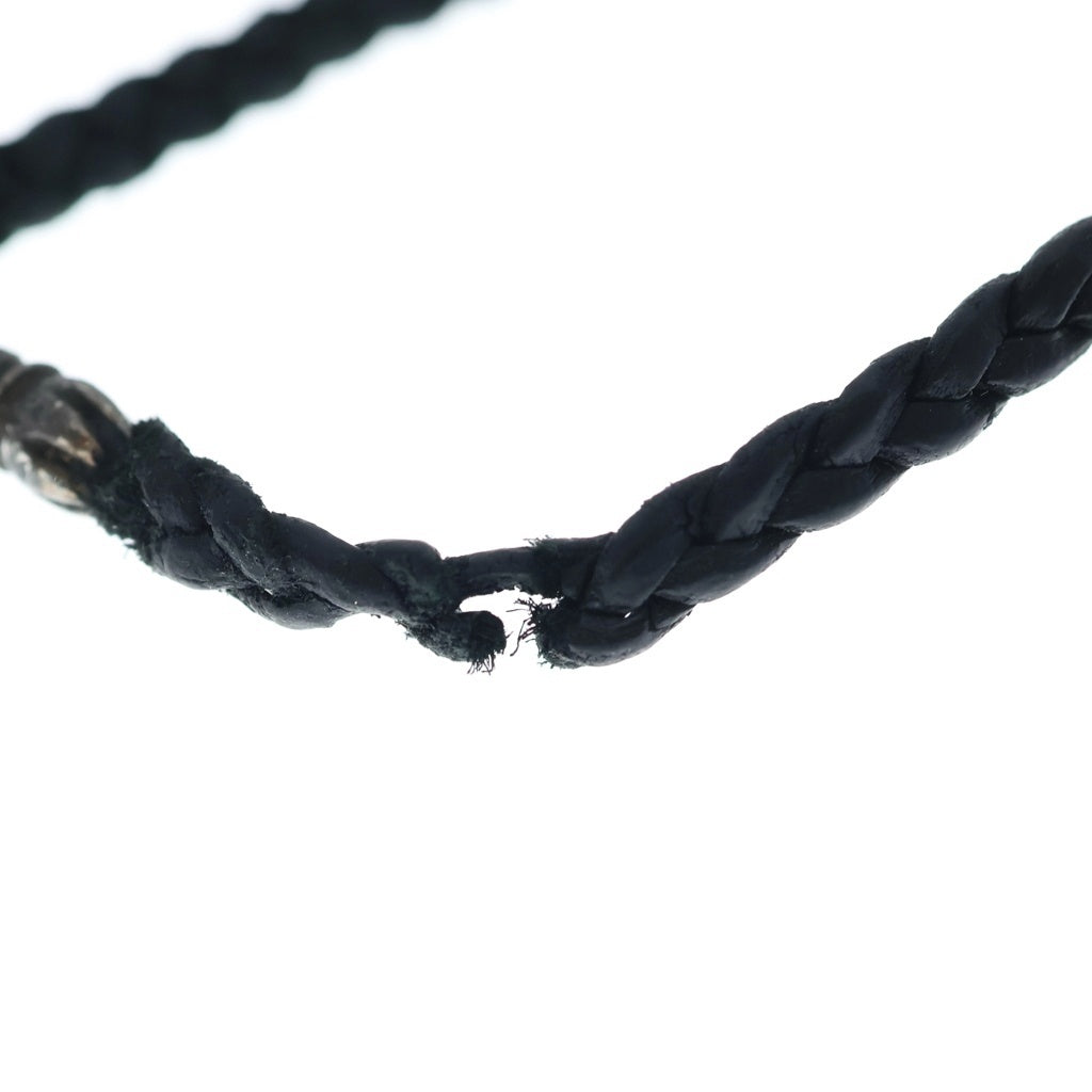 CHROME HEARTS(クロムハーツ) LEATHER BRAID スクロールレザーブレード シルバーネックレス