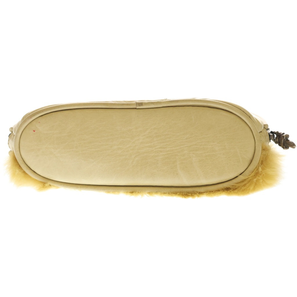 CHROME HEARTS(クロムハーツ) COSMETIC POUCH スクロールラベル付きファーコスメポーチ レディース