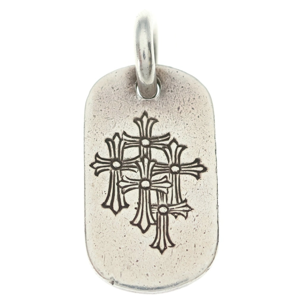 CHROME HEARTS(クロムハーツ) D TAG SML スモールドッグタグ セメタリーエングレイブオールド シルバーネックレストップ