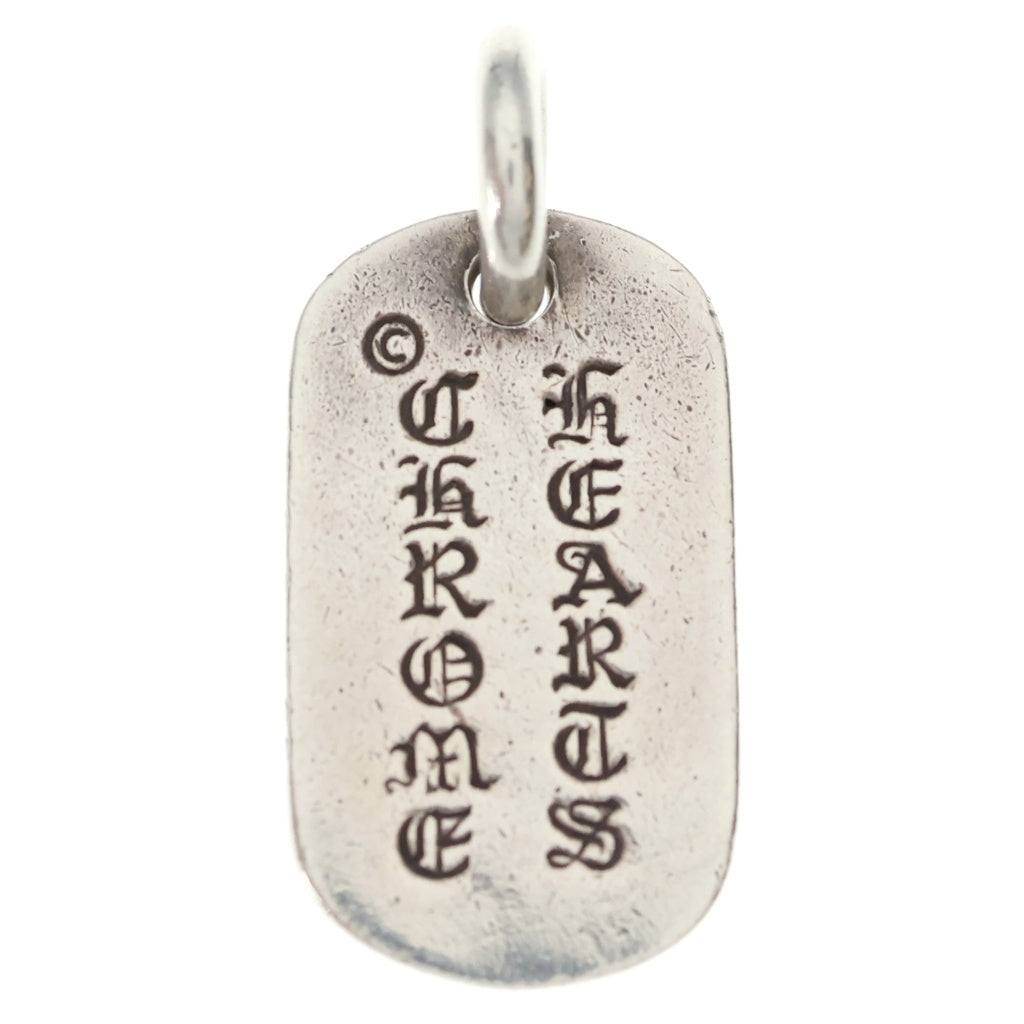 CHROME HEARTS(クロムハーツ) D TAG SML スモールドッグタグ セメタリーエングレイブオールド シルバーネックレストップ