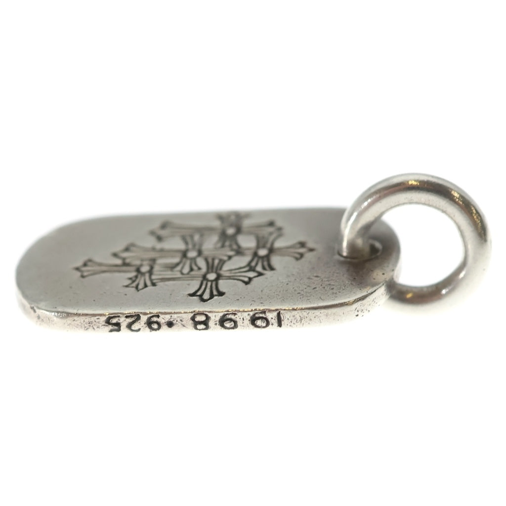 CHROME HEARTS(クロムハーツ) D TAG SML スモールドッグタグ セメタリーエングレイブオールド シルバーネックレストップ