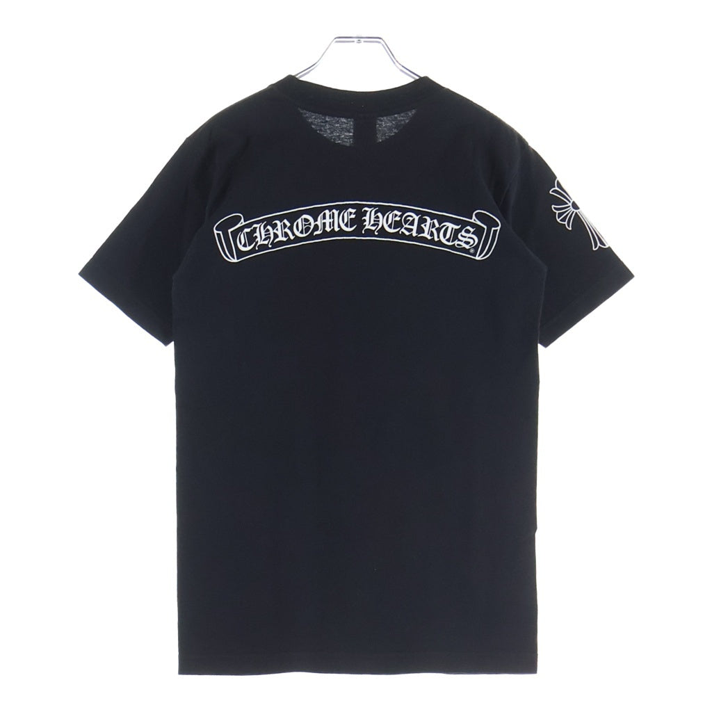 CHROME HEARTS(クロムハーツ) OLD Back Scroll Label Logo Tee バックスクロールラベルロゴ クルーネック半袖Tシャツカットソー ブラック