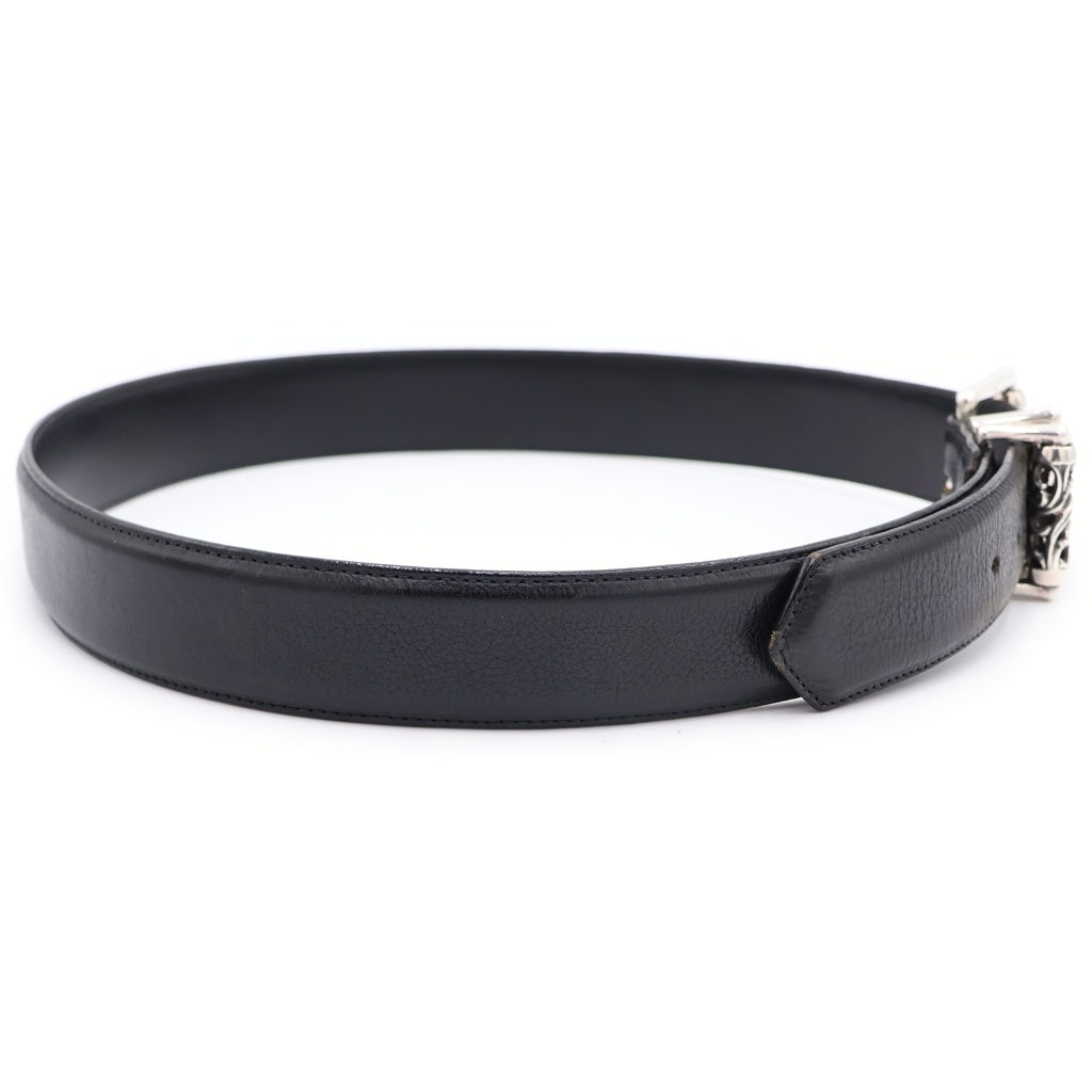 CHROME HEARTS(クロムハーツ) BLT ROLLER 3PC 1.0inch 3PCローラーバックル レザーベルト シルバー/ブラック