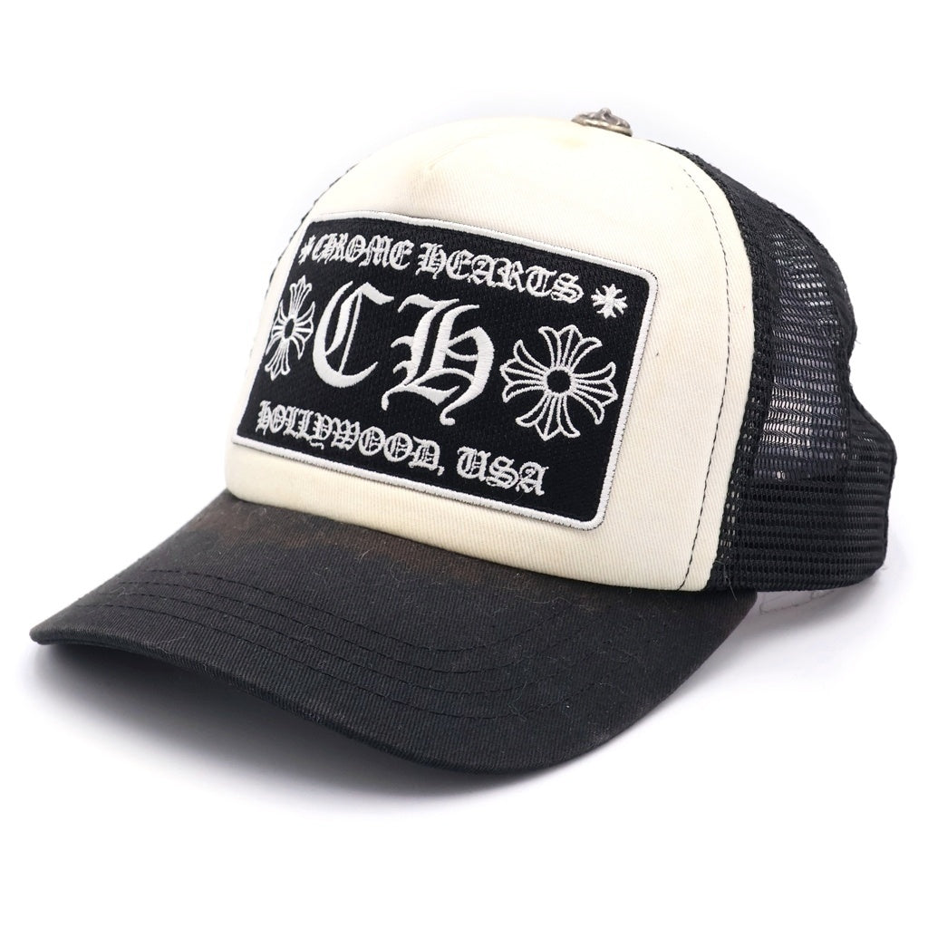 CHROME HEARTS(クロムハーツ) CH TRUCKER CAP CH トラッカーメッシュキャップ 帽子 ブラック/ホワイト