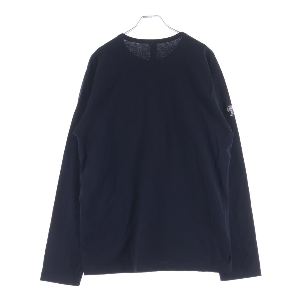 CHROME HEARTS(クロムハーツ) Y NOT 英字ラベル刺繍長袖カットソー ブラック