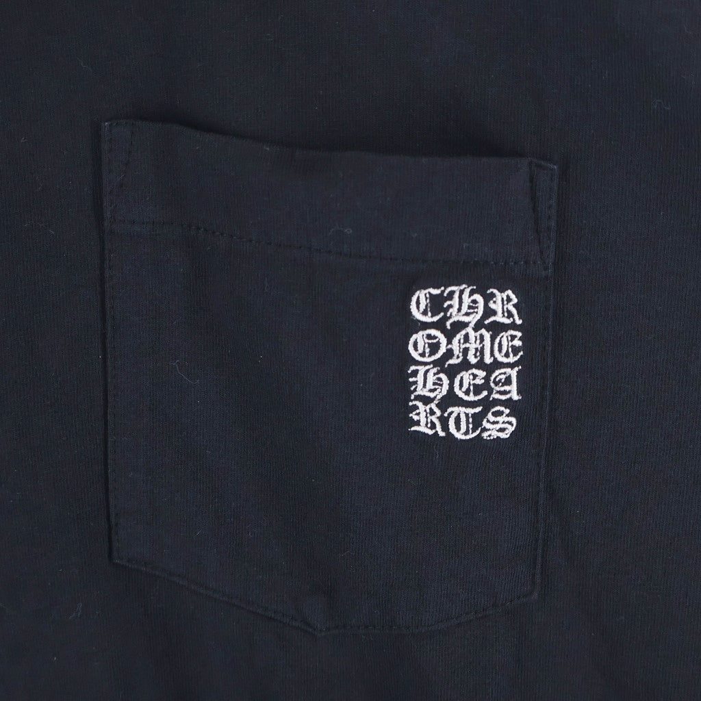 CHROME HEARTS(クロムハーツ) Y NOT 英字ラベル刺繍長袖カットソー ブラック
