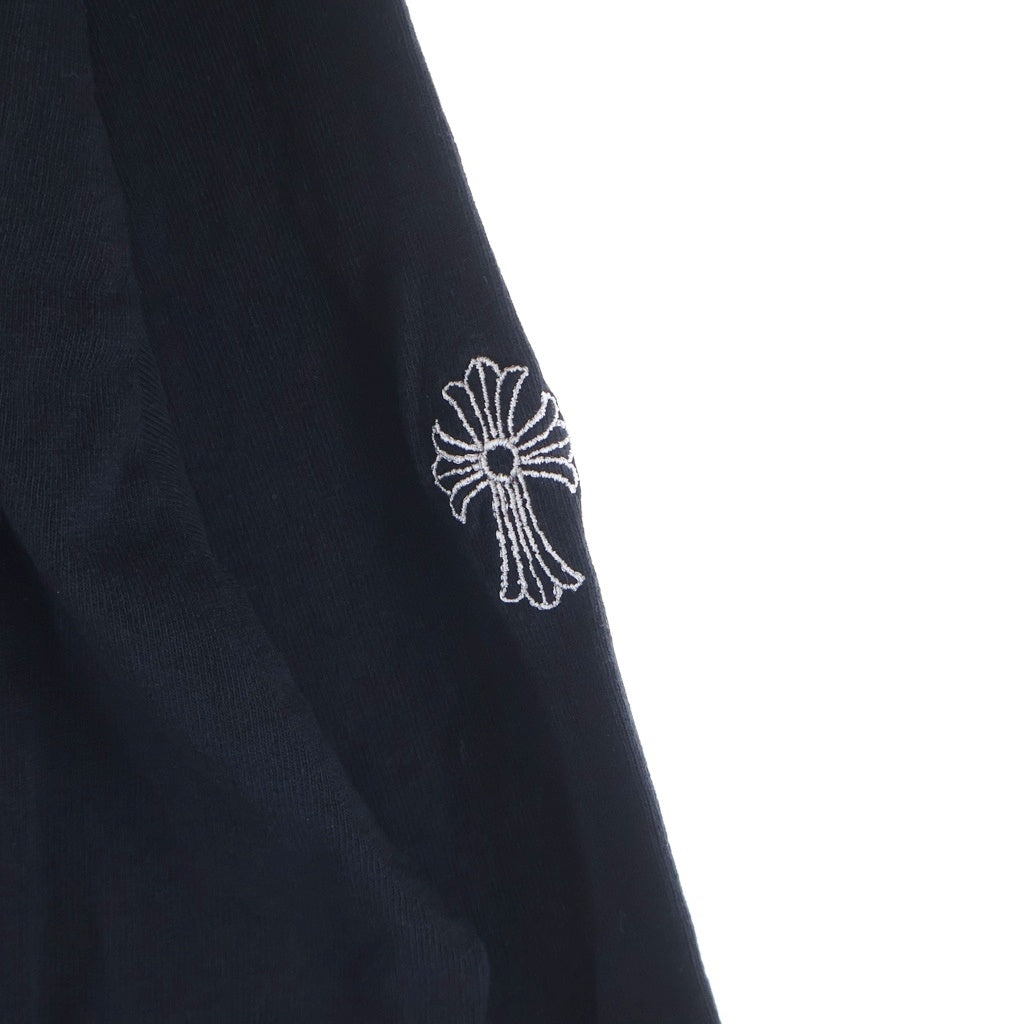CHROME HEARTS(クロムハーツ) Y NOT 英字ラベル刺繍長袖カットソー ブラック