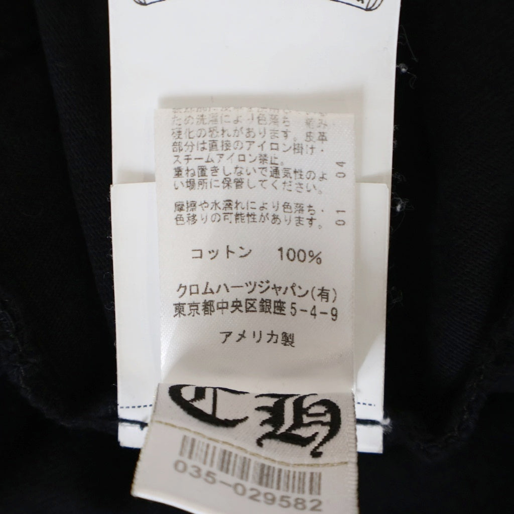 CHROME HEARTS(クロムハーツ) Y NOT 英字ラベル刺繍長袖カットソー ブラック