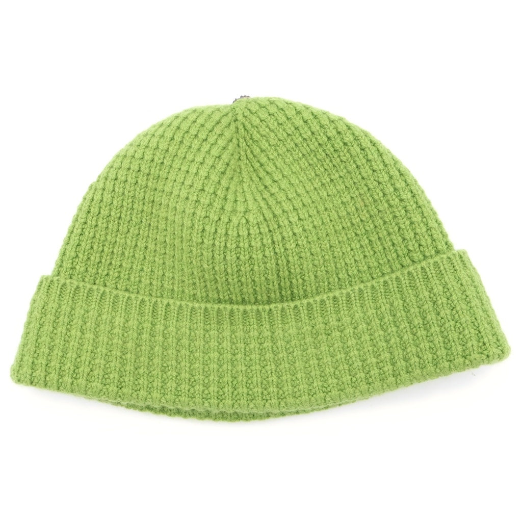 CHROME HEARTS(クロムハーツ) HIT & RUN BEANIE クロスボタンカシミア帽子 グリーン