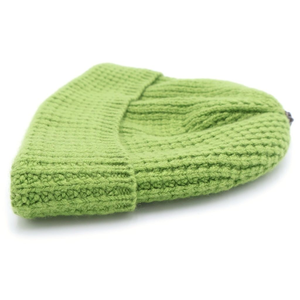 CHROME HEARTS(クロムハーツ) HIT & RUN BEANIE クロスボタンカシミア帽子 グリーン