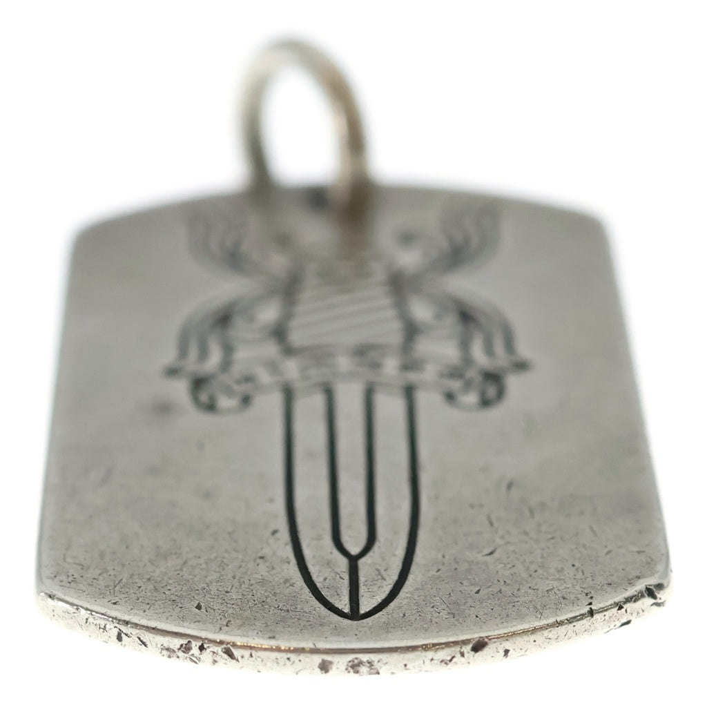 CHROME HEARTS(クロムハーツ) ×氷室京介 ラージドッグタグ ダガーシルバーネックレストップ
