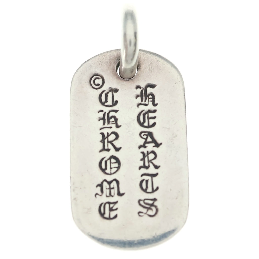 CHROME HEARTS(クロムハーツ) D TAG SML スモールドッグタグ セメタリーエングレイブオールド シルバーネックレストップ
