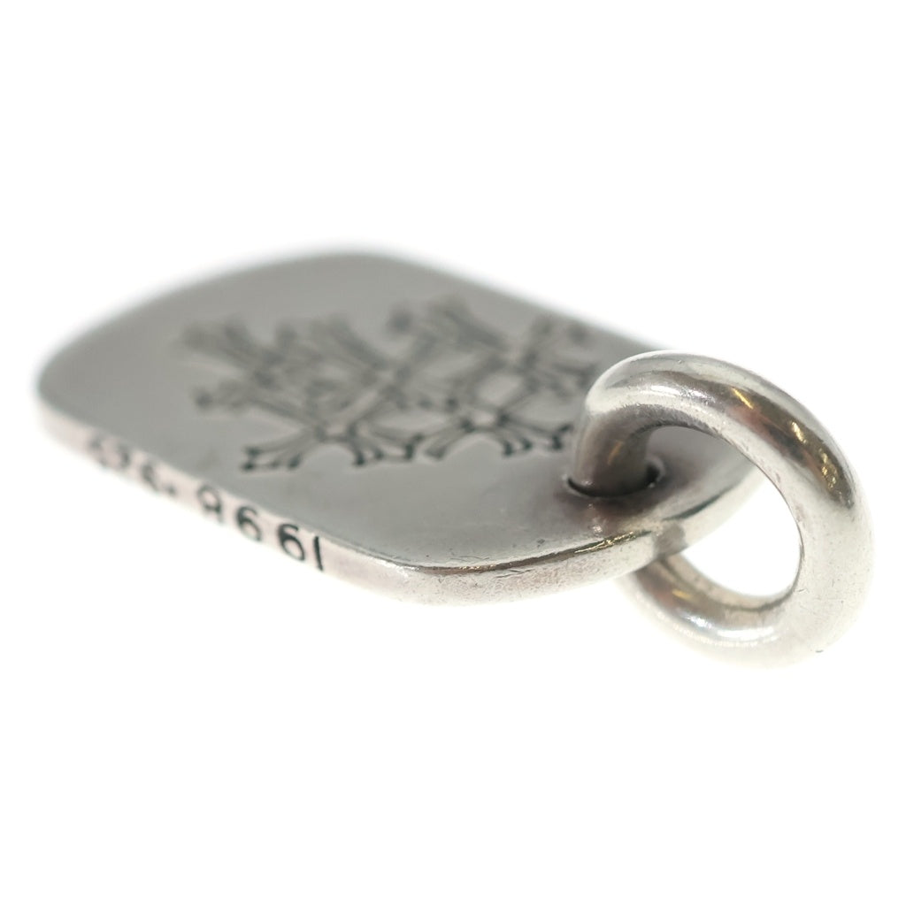 CHROME HEARTS(クロムハーツ) D TAG SML スモールドッグタグ セメタリーエングレイブオールド シルバーネックレストップ
