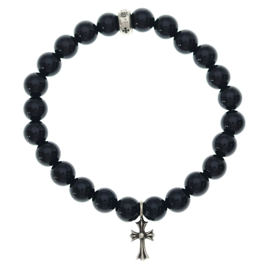 CHROME HEARTS(クロムハーツ) 6mm BEAD 6mmビーズブレス スタッククロスBEAD6mmブラックビーズブレスレット ブラック