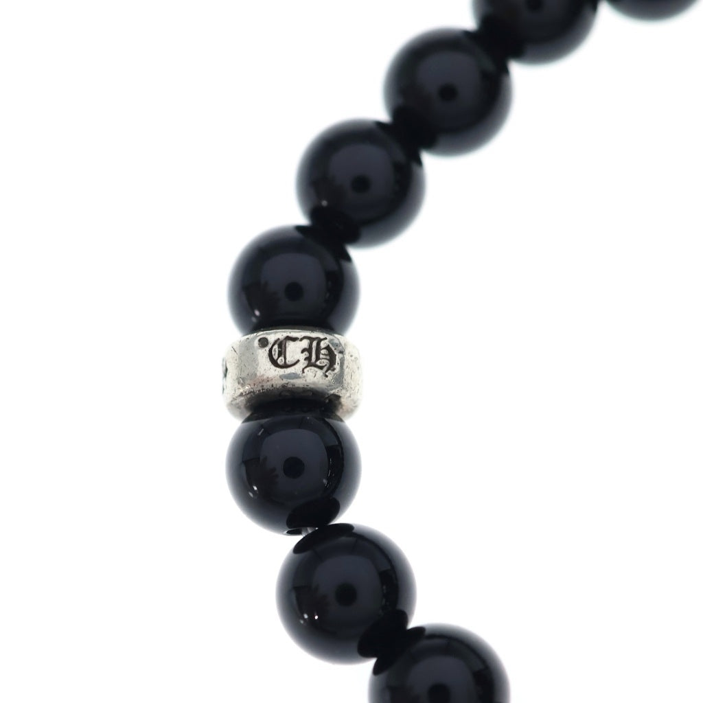 CHROME HEARTS(クロムハーツ) 6mm BEAD 6mmビーズブレス スタッククロスBEAD6mmブラックビーズブレスレット ブラック