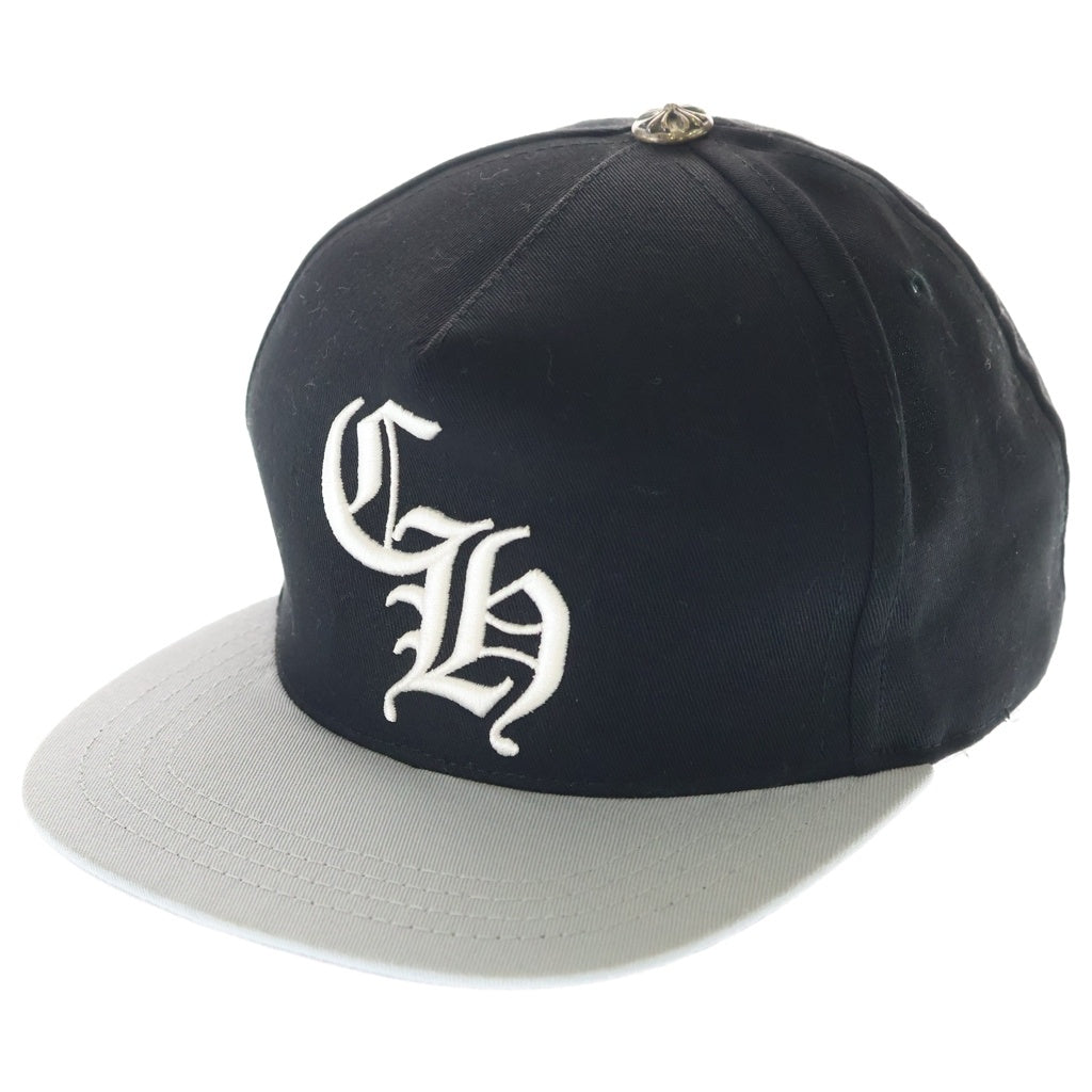 CHROME HEARTS(クロムハーツ) CH HAT CHロゴ刺繍ベースボールキャップ ブラック/シルバー