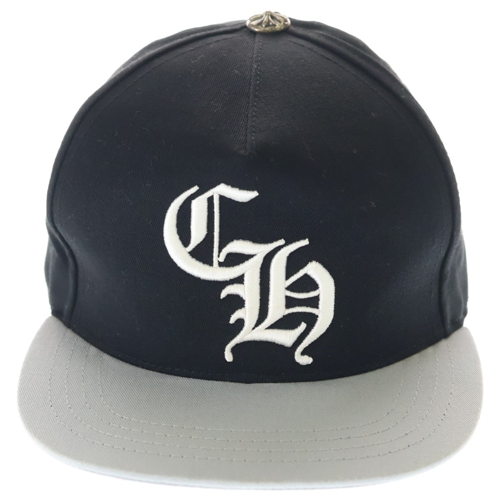 CHROME HEARTS(クロムハーツ) CH HAT CHロゴ刺繍ベースボールキャップ ブラック/シルバー