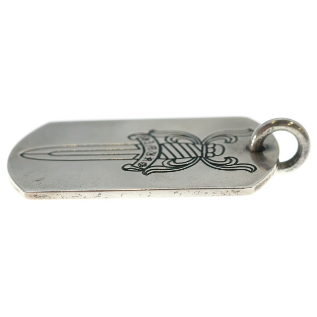 CHROME HEARTS(クロムハーツ) 氷室京介 ラージドッグタグ ダガーシルバーネックレストップ