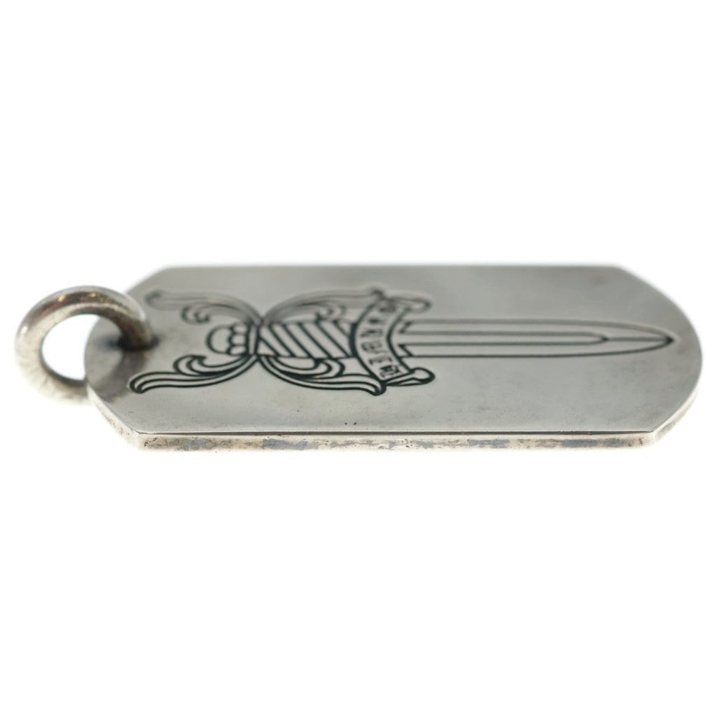 CHROME HEARTS(クロムハーツ) 氷室京介 ラージドッグタグ ダガーシルバーネックレストップ