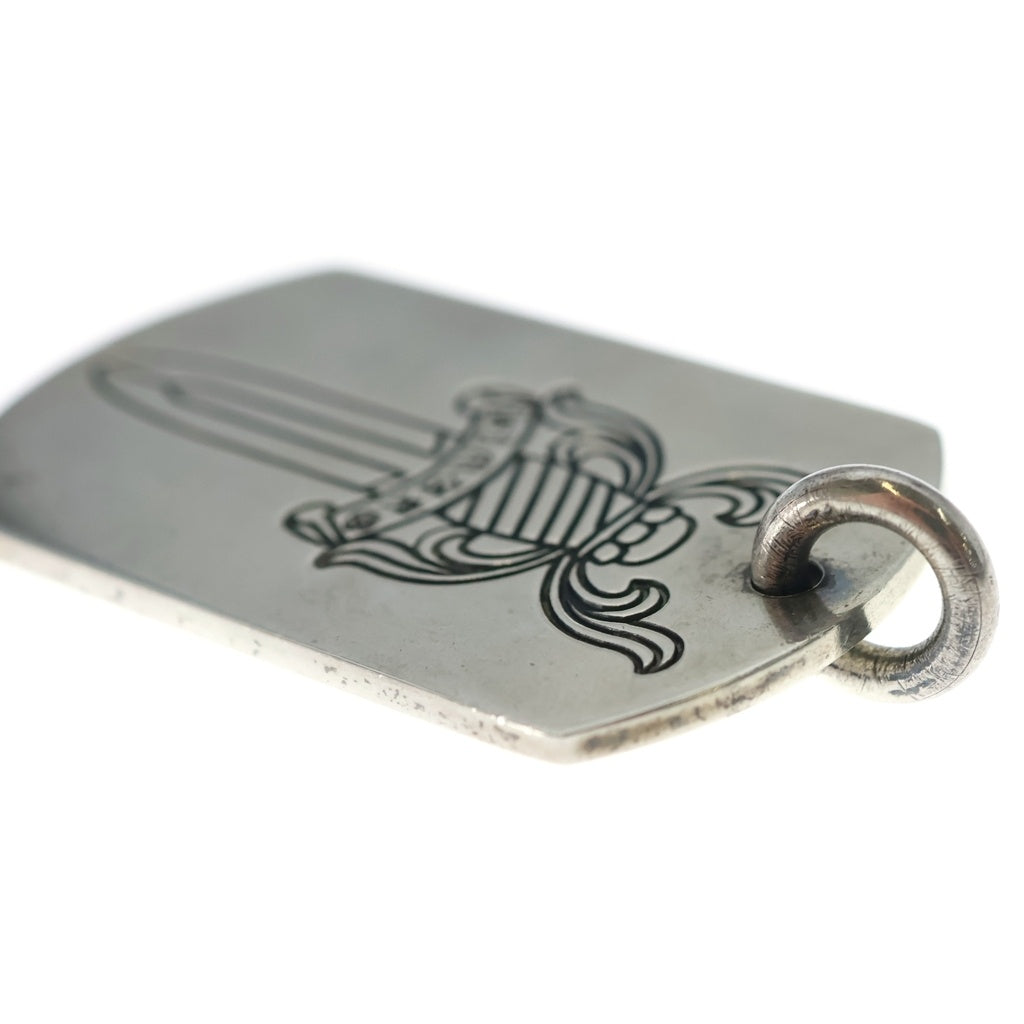 CHROME HEARTS(クロムハーツ) 氷室京介 ラージドッグタグ ダガーシルバーネックレストップ