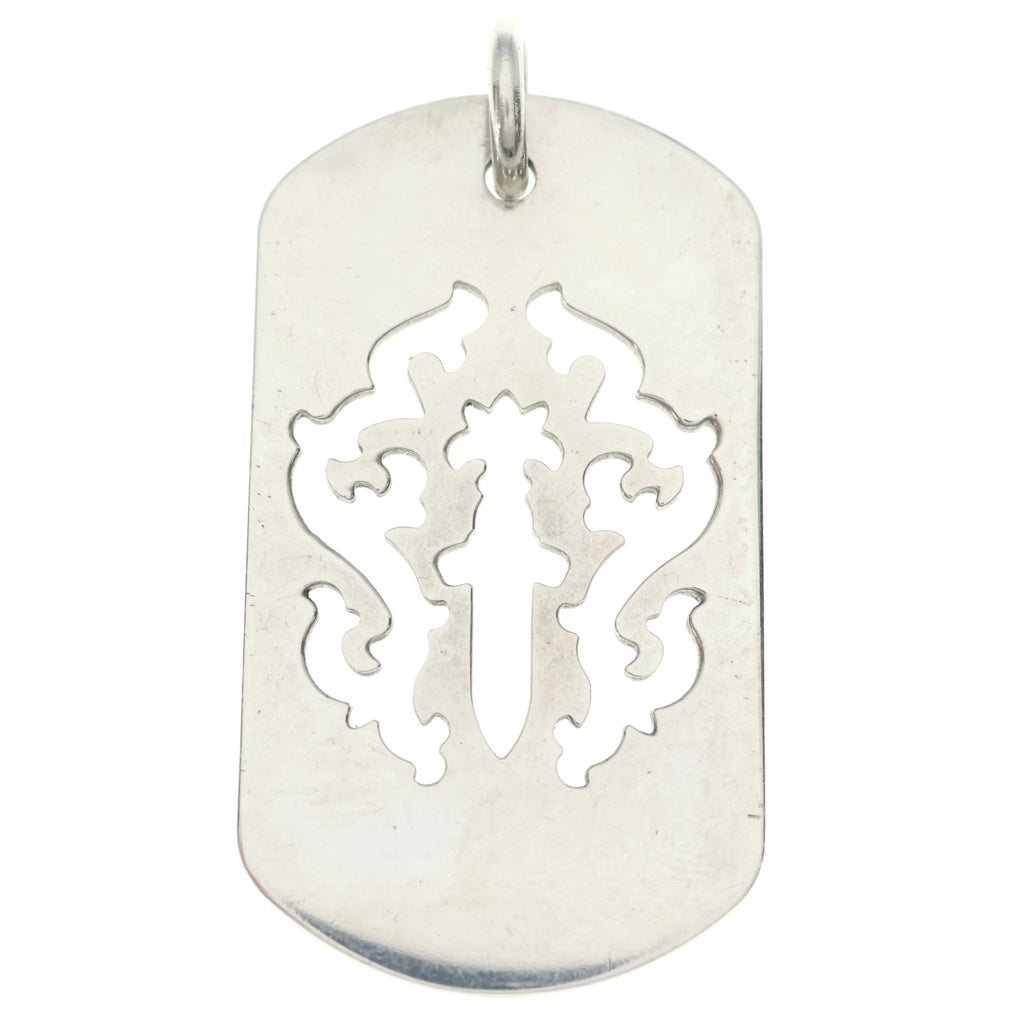 CHROME HEARTS(クロムハーツ) D TAG LRG DAGGER ダガーカットアウトドッグタグ ラージドッグタグネックレストップ