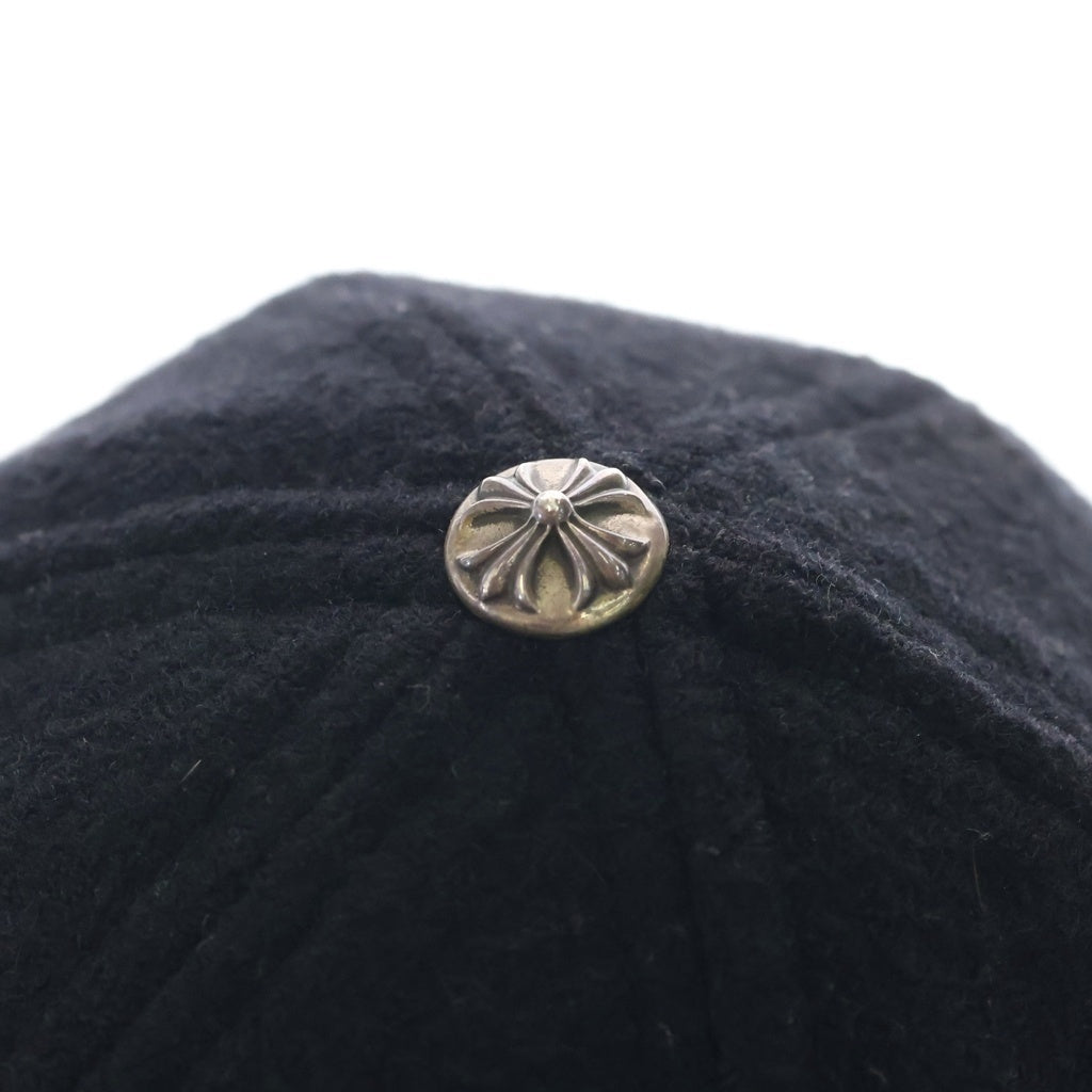 CHROME HEARTS(クロムハーツ) セメタリークロスパッチベースボールウールキャップ 帽子 ブラック