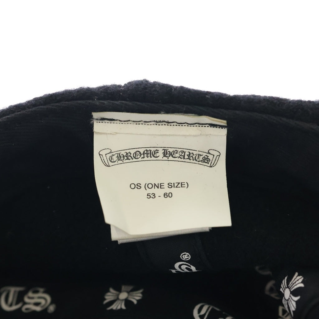 CHROME HEARTS(クロムハーツ) セメタリークロスパッチベースボールウールキャップ 帽子 ブラック