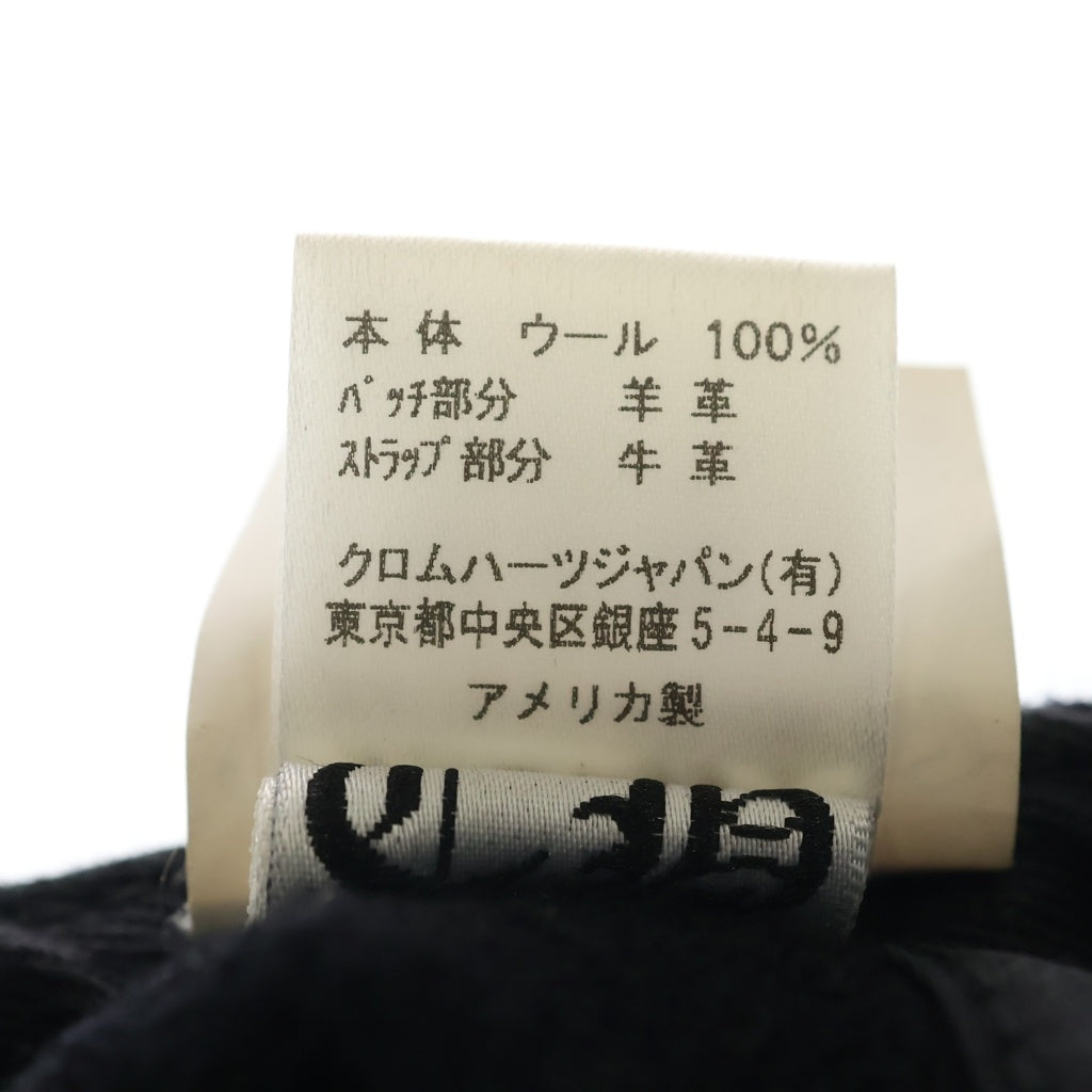 CHROME HEARTS(クロムハーツ) セメタリークロスパッチベースボールウールキャップ 帽子 ブラック