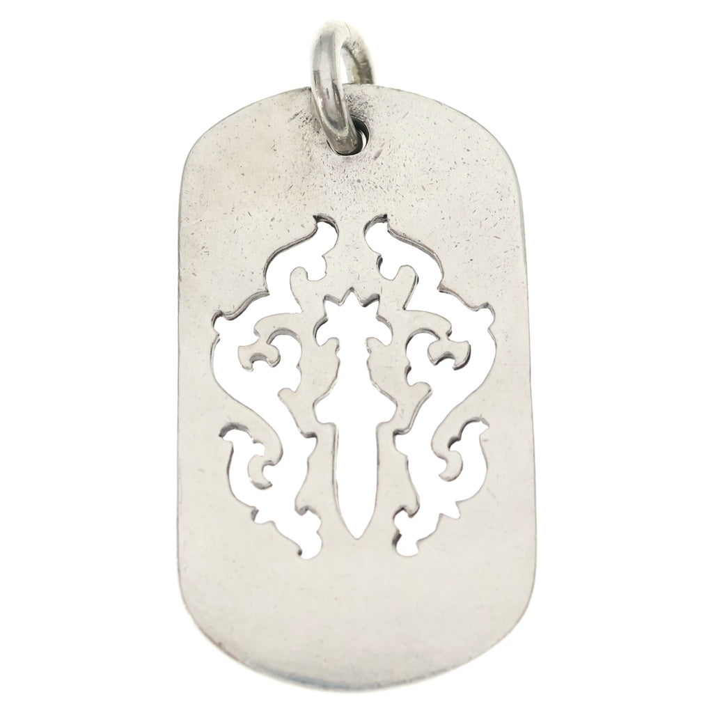 CHROME HEARTS(クロムハーツ) LARGE D TAG LRG DAGGER ダガーカットアウトドッグタグ ラージドッグタグ ネックレストップ オールド