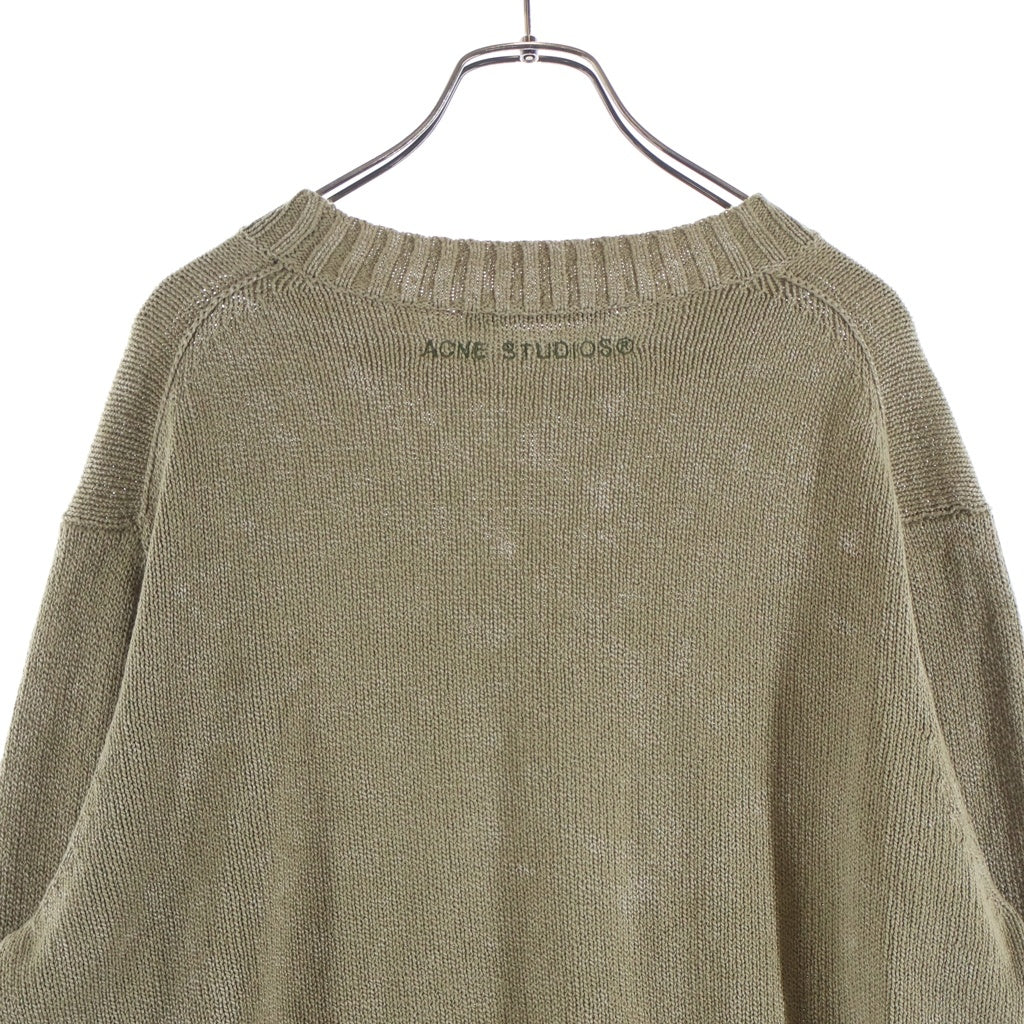 Acne Studios(アクネ ストゥディオズ) FN-MN-KNIT000443 コットン ニット セーター カーキ