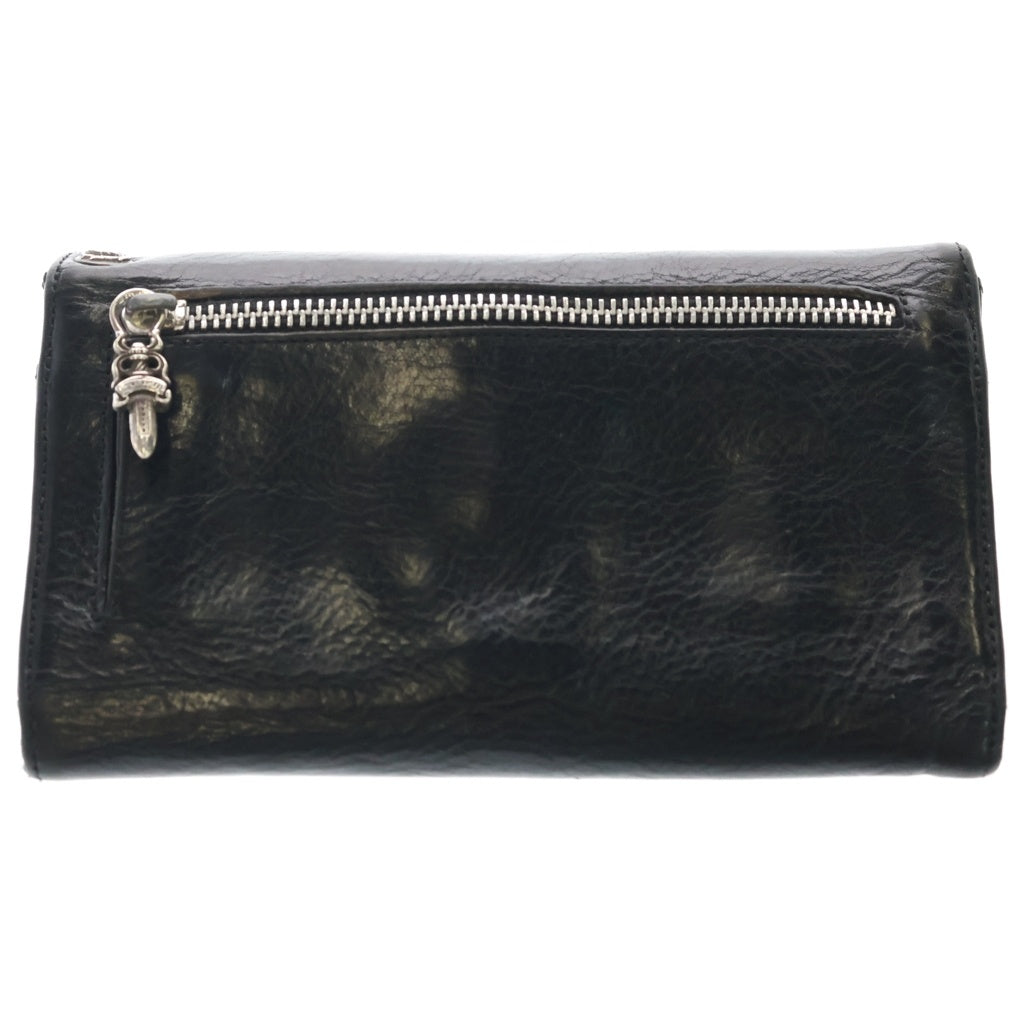 CHROME HEARTS(クロムハーツ) WAVE ウェーブ レザーウォレット 財布 ブラックBCA375
