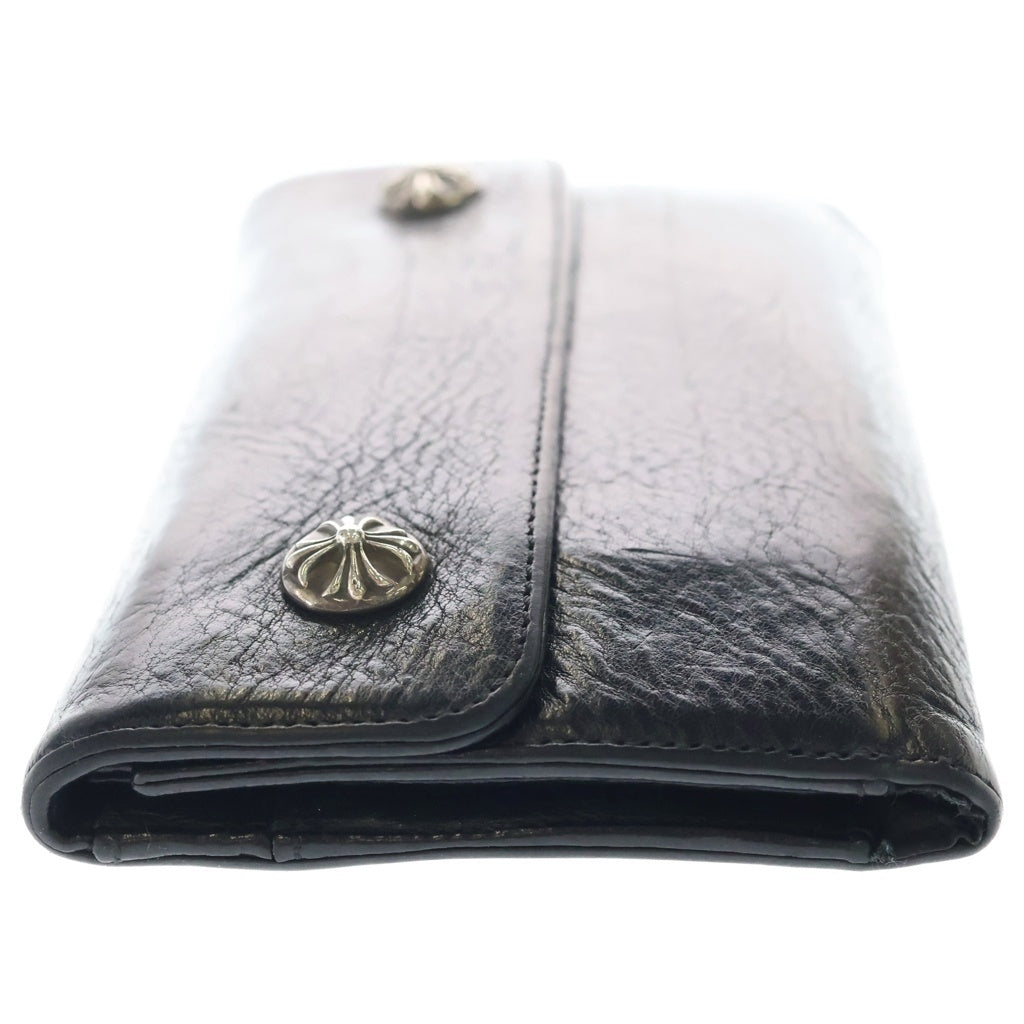 CHROME HEARTS(クロムハーツ) WAVE ウェーブ レザーウォレット 財布 ブラックBCA375