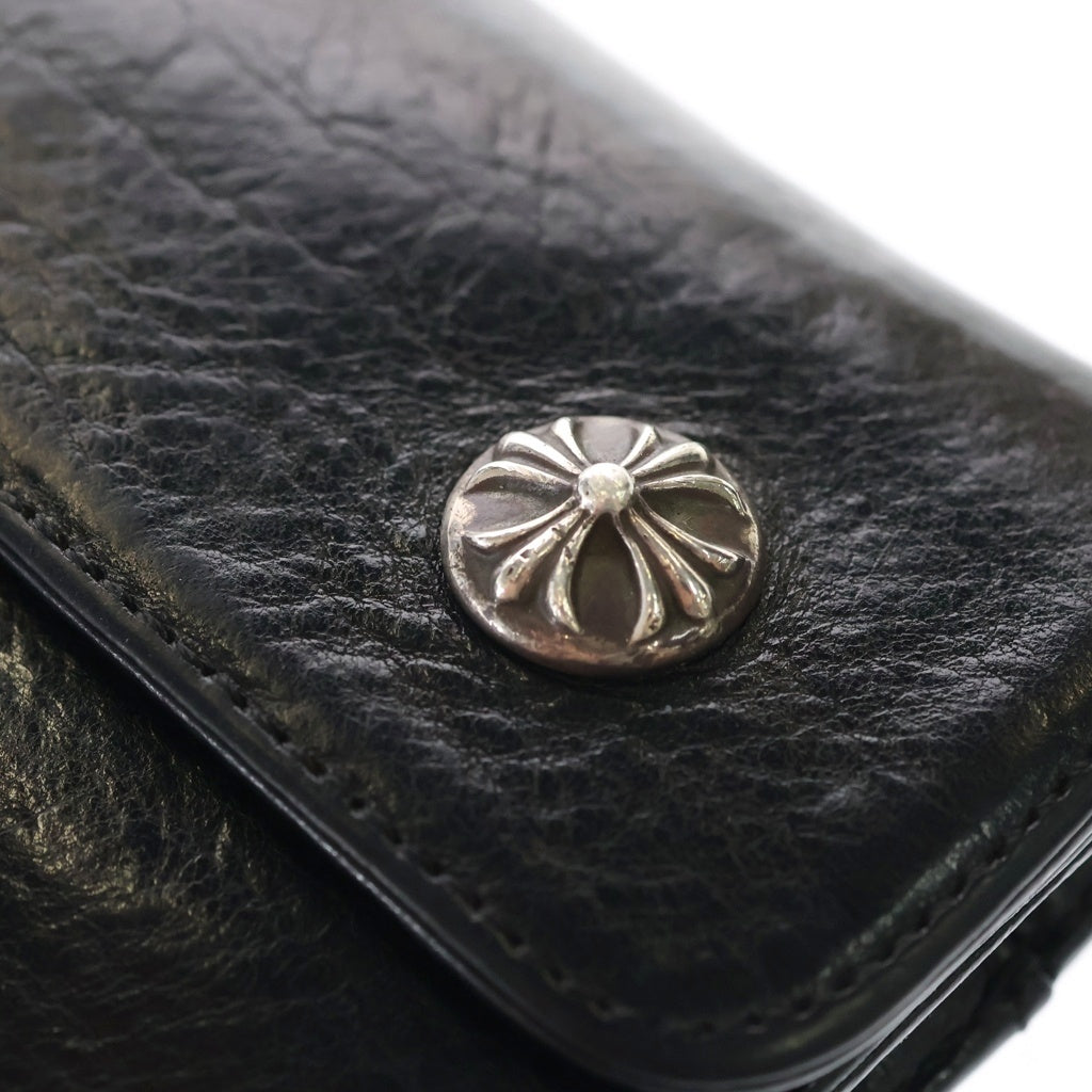 CHROME HEARTS(クロムハーツ) WAVE ウェーブ レザーウォレット 財布 ブラックBCA375