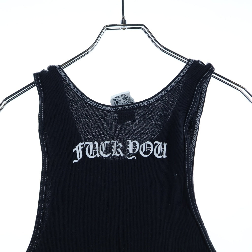 CHROME HEARTS(クロムハーツ) ヴァインダガー タンクトップ ノースリーブ FUCK YOU ホースシュー 東京限定 ブラック
