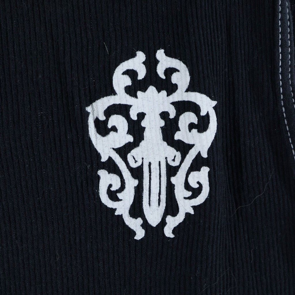 CHROME HEARTS(クロムハーツ) ヴァインダガー タンクトップ ノースリーブ FUCK YOU ホースシュー 東京限定 ブラック
