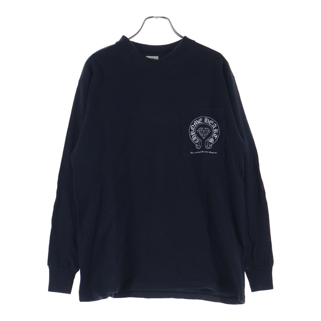 CHROME HEARTS(クロムハーツ) OLD L S 1 オールドモデルダイヤモンドCH バック プリント 長袖ロングTシャツ ブラック