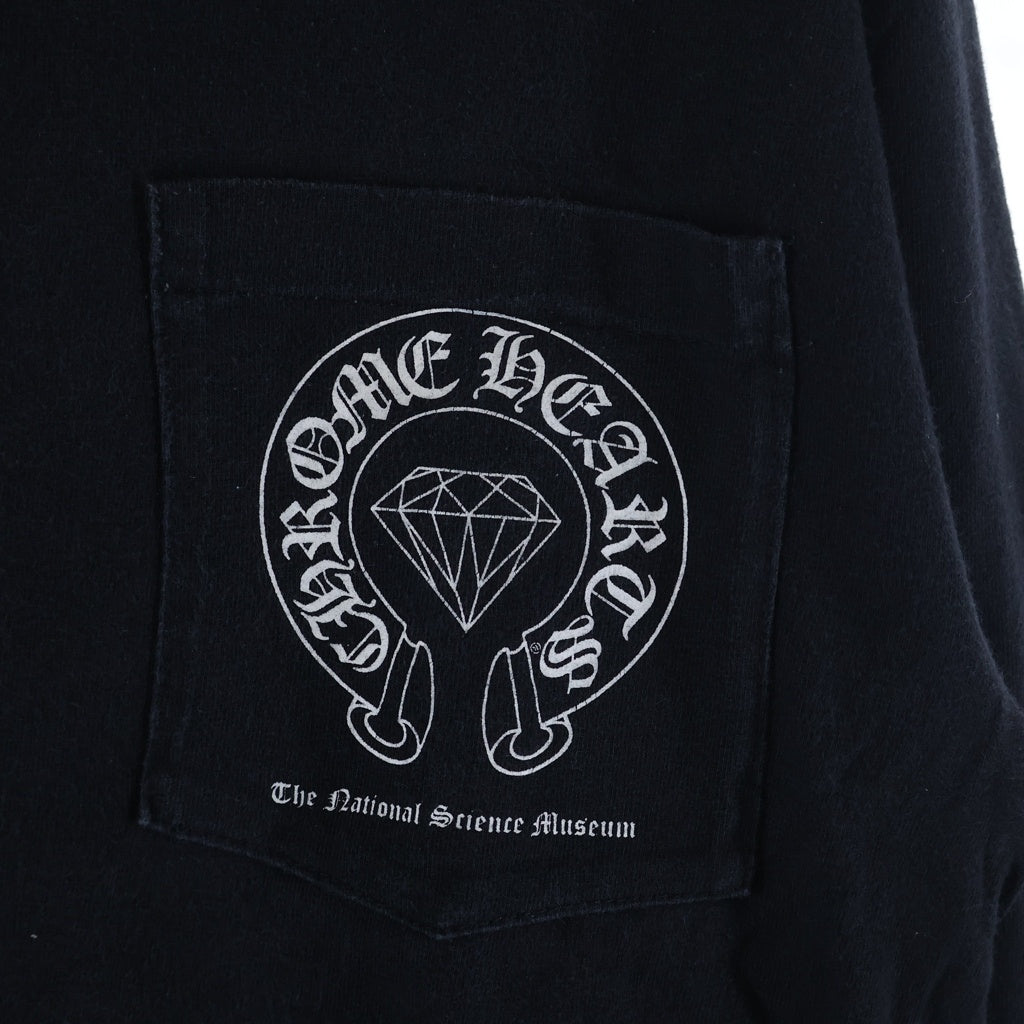 CHROME HEARTS(クロムハーツ) OLD L S 1 オールドモデルダイヤモンドCH バック プリント 長袖ロングTシャツ ブラック