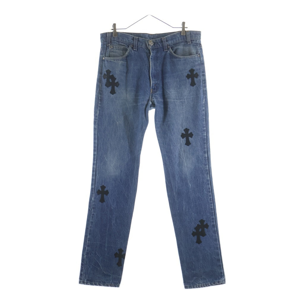 CHROME HEARTS(クロムハーツ) U VNTG JEAN BLU ORNG TAB クロスパッチウォッシュド517デニムパンツ
