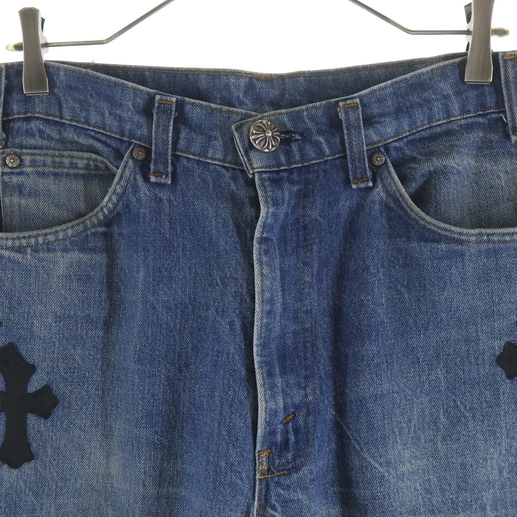 CHROME HEARTS(クロムハーツ) U VNTG JEAN BLU ORNG TAB クロスパッチウォッシュド517デニムパンツ
