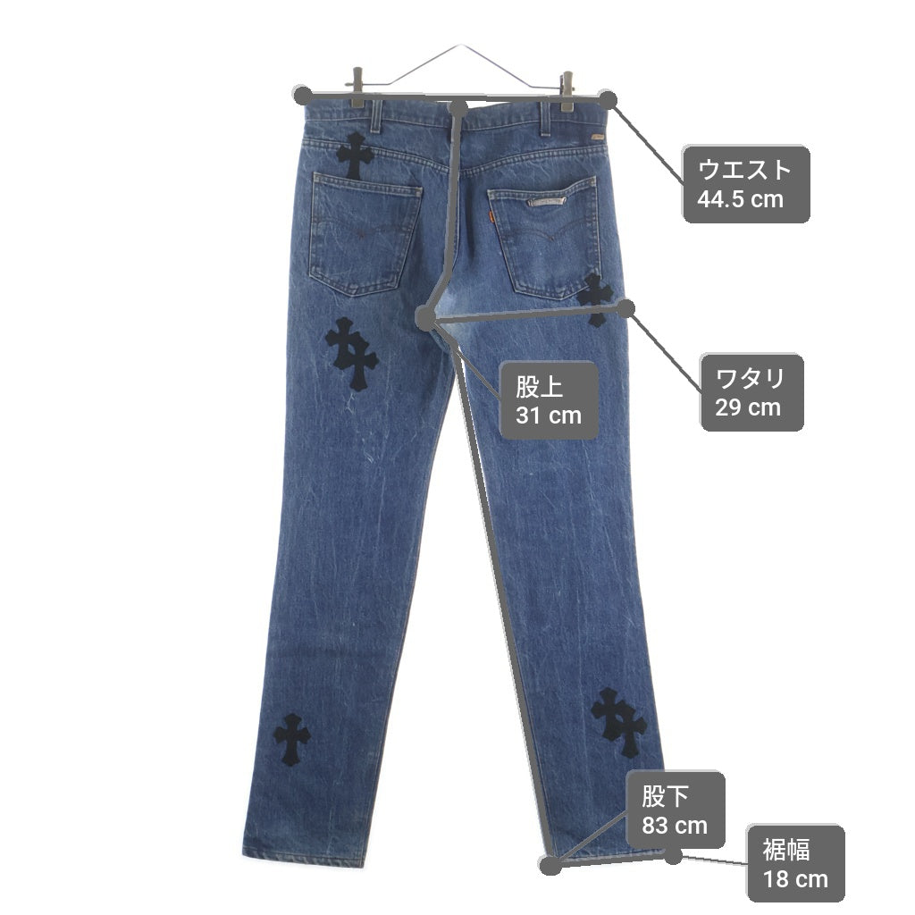 CHROME HEARTS(クロムハーツ) U VNTG JEAN BLU ORNG TAB クロスパッチ