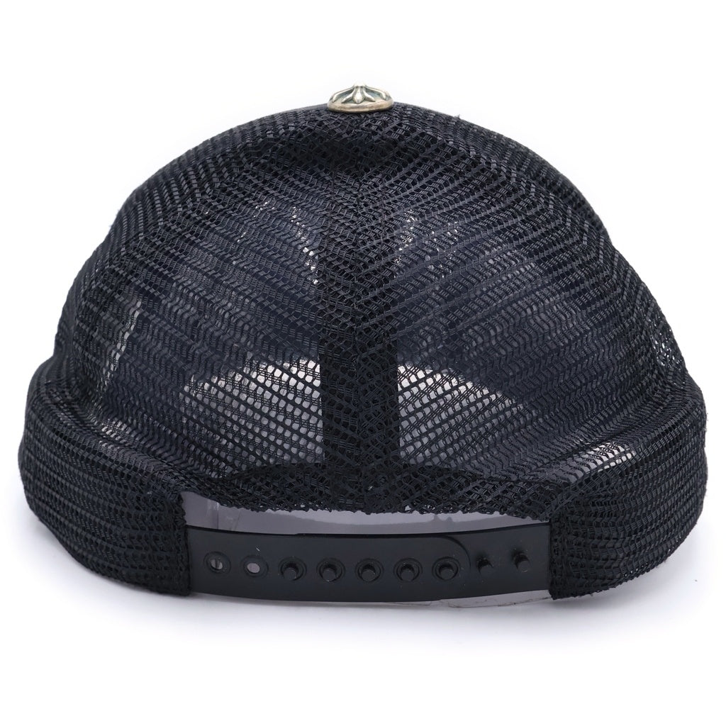 CHROME HEARTS(クロムハーツ) TRUCKER CAP トラッカーキャップ 3セメタリーレザーパッチメッシュキャップ 帽子 ブラック/ホワイト