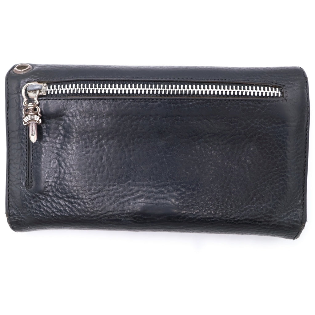 CHROME HEARTS(クロムハーツ) WAVE ウェーブ レザーウォレット 財布 ブラックBCA375