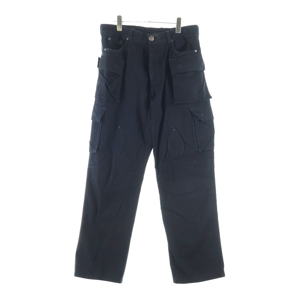 CHROME HEARTS(クロムハーツ) FLEURKNEE FATIGUE PANTS フレアニー ファティーグ カーゴパンツ ブラック/シルバー