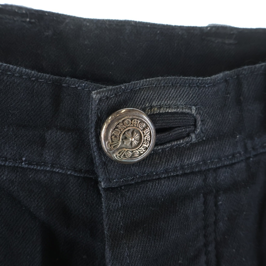 CHROME HEARTS(クロムハーツ) FLEURKNEE FATIGUE PANTS フレアニー ファティーグ カーゴパンツ ブラック/シルバー