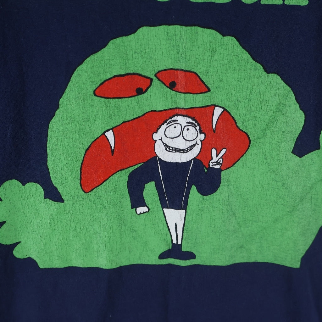 VINTAGE(ヴィンテージ) 90s DINOSAUR Jr MONSTER NAVY フロントプリント半袖Tシャツ カットソー ネイビー