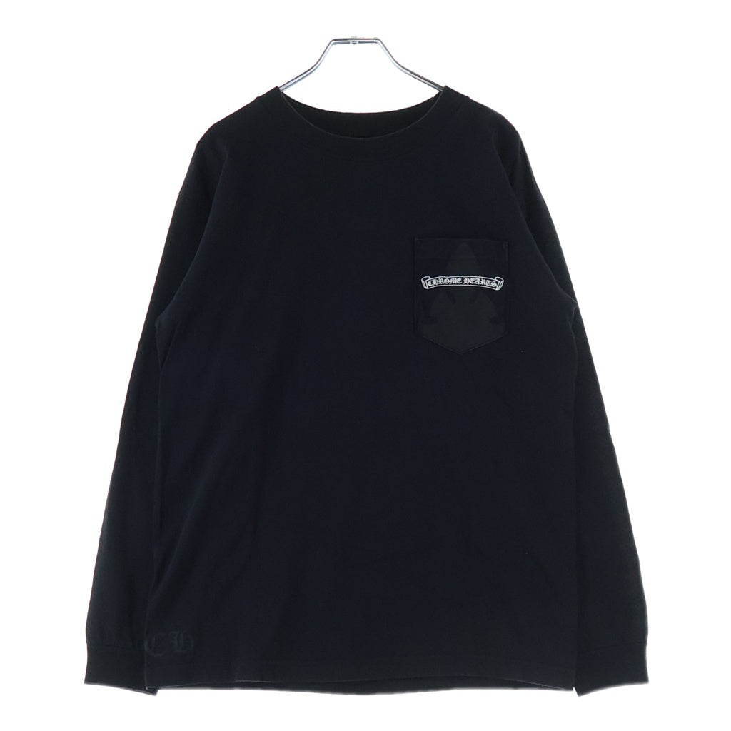 CHROME HEARTS(クロムハーツ) OLD CH L/S T-SHIRT オールド バックスクロールプリント アーム総柄 長袖Tシャツ ロンT ブラック