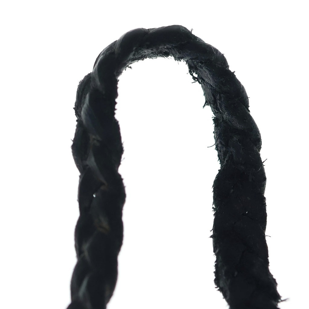 CHROME HEARTS(クロムハーツ) LEATHER BRAID SCROLL ネックレス レザーブレイドネックレス ブラック/シルバー BCA377