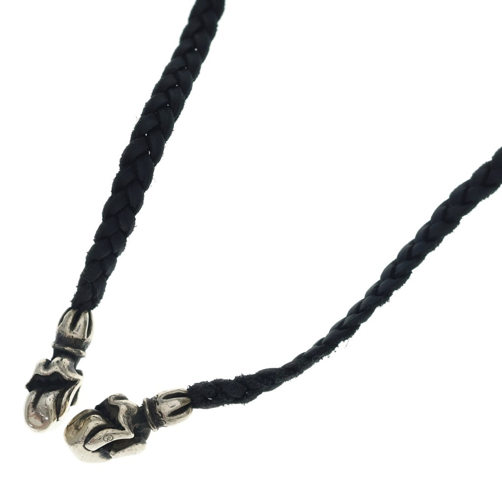 CHROME HEARTS(クロムハーツ) LEATHER BRAID LIPS TONGUE LT リップ&タン レザーブレード レザーブレイド ネックレス