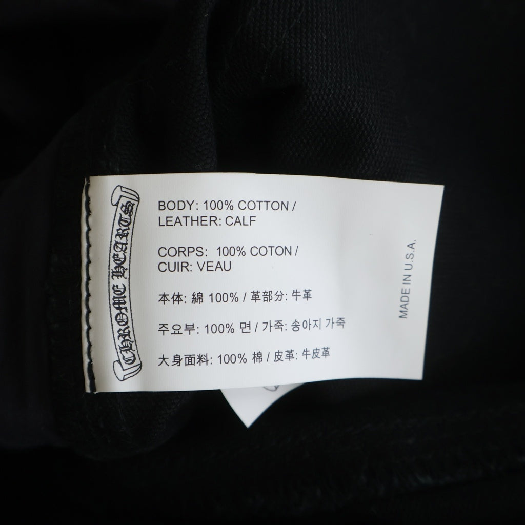 CHROME HEARTS(クロムハーツ) CARPENTER CNVS BLK クロスパッチ付きカーペンターロングパンツ ブラック/パープル